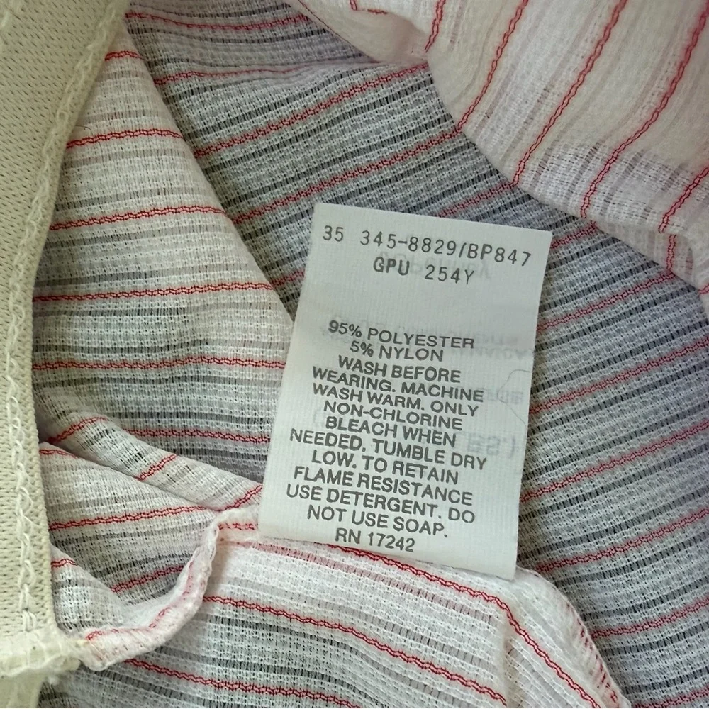 Vintage Red Striped Baseball Pajama Set 3T
